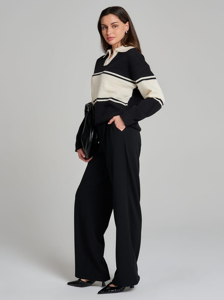 Свитер поло в плоску