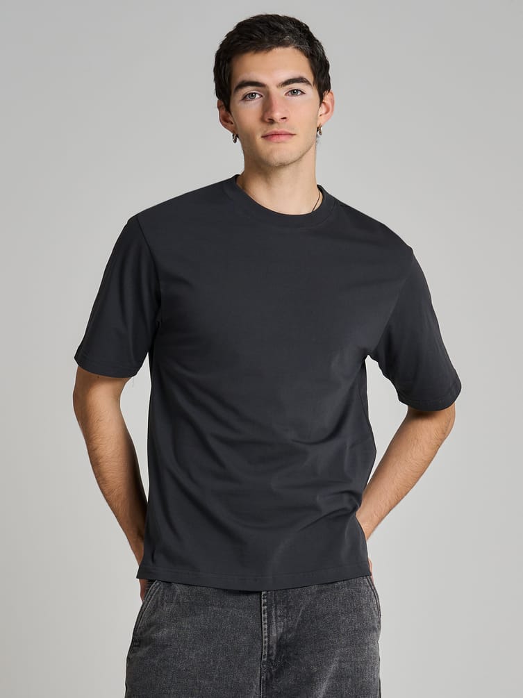 Футболка из хлопка с принтом на спине