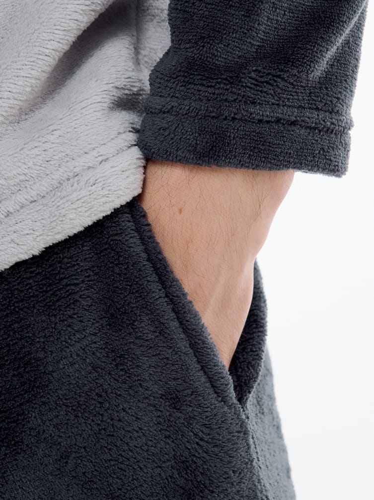 Плюшевая пижама с вышивкой медведя