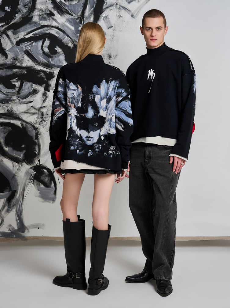 Свитшот оверсайз с принтом Макс Борисов