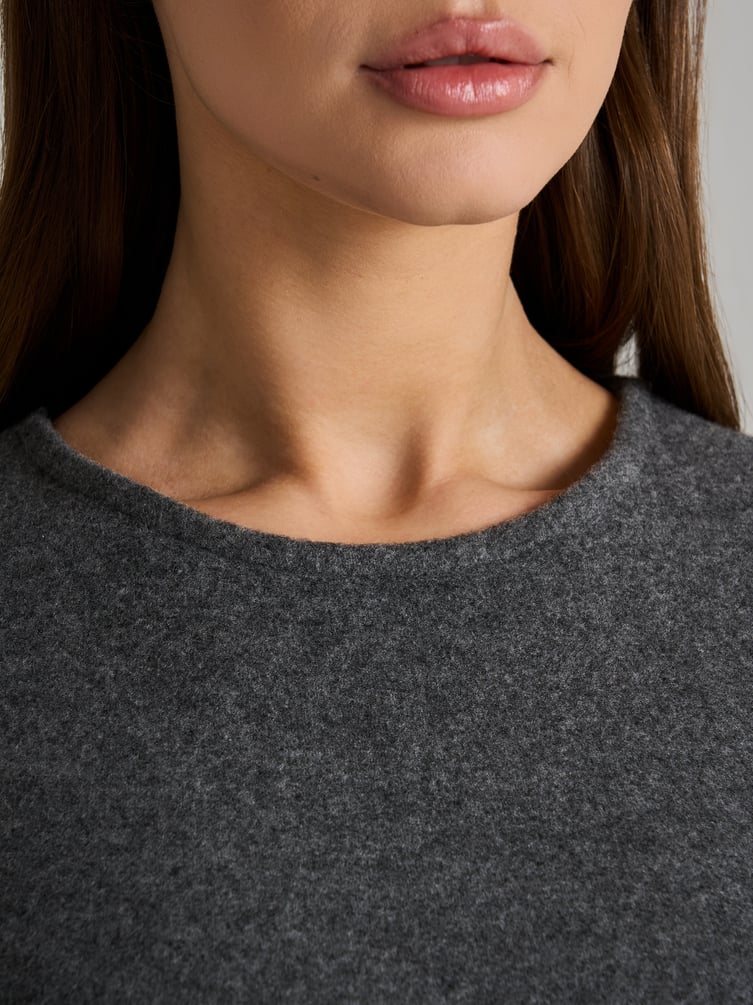 Лонгслив асимметричный с драпировкой