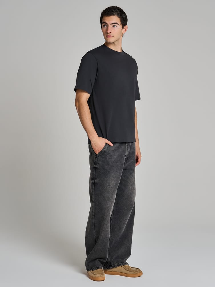 Футболка из хлопка с принтом на спине