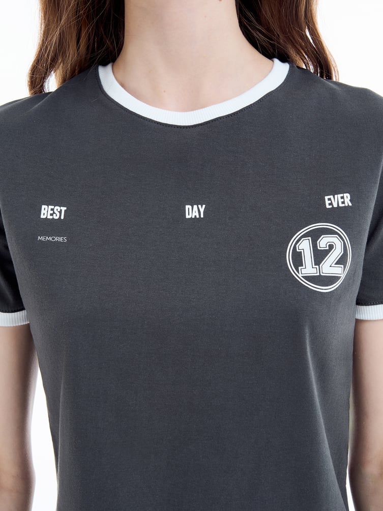 Футболка из хлопка с надписью