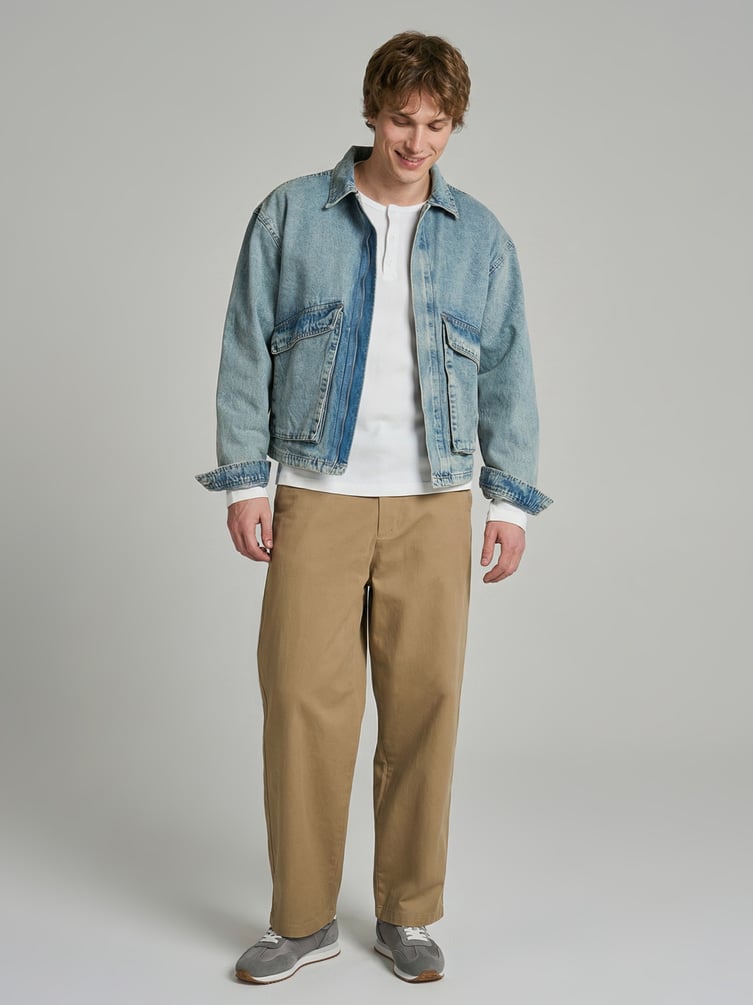 Лонгслив из хлопка с пуговицами