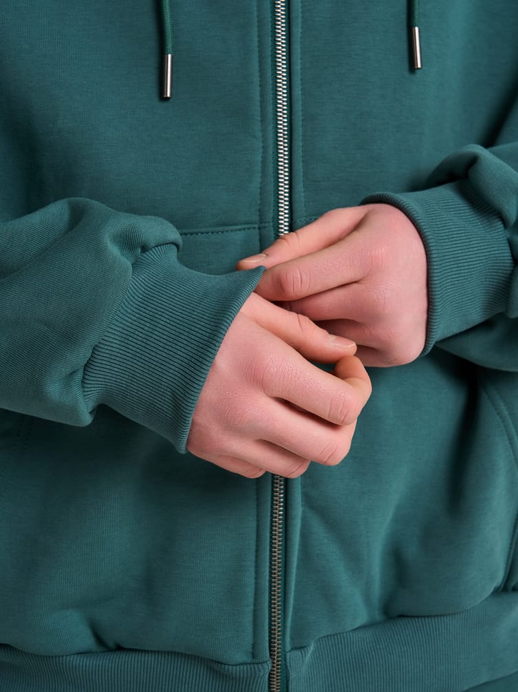 Толстовка зип худи теплая с начёсом