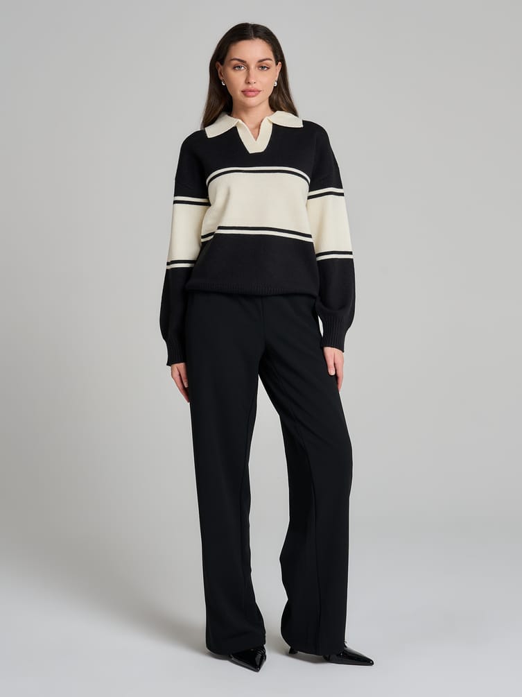 Свитер поло в плоску