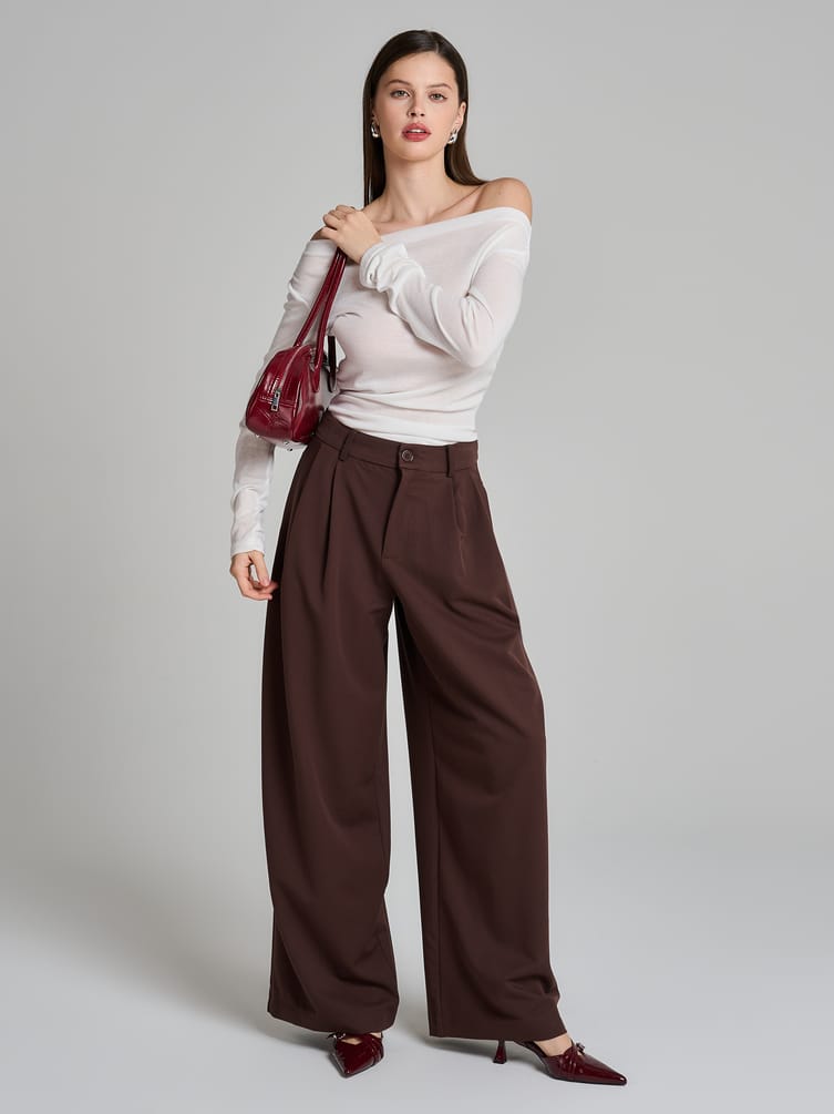 Брюки классические широкие