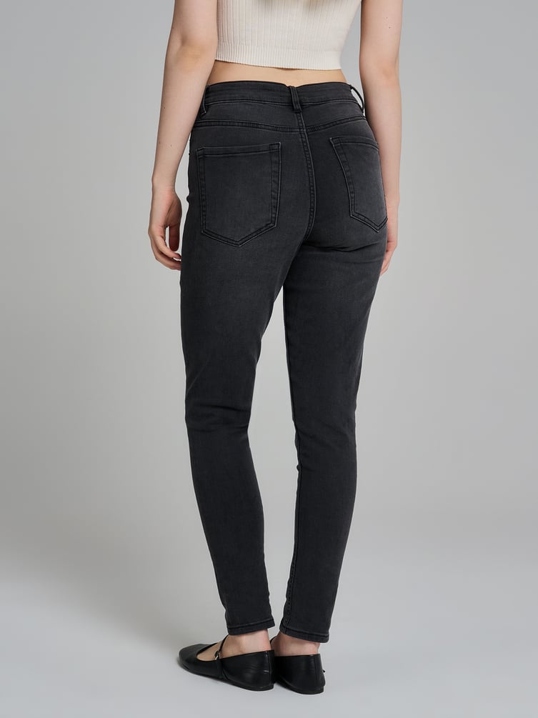 Джинсы скинни с высокой талией