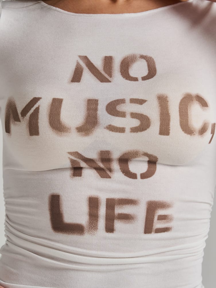 Лонгслив облегающий с надписью