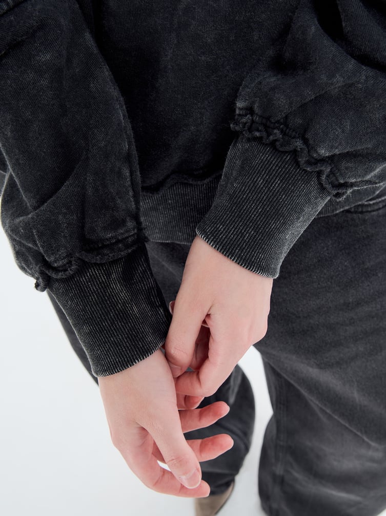 Свитшот с вареным эффектом и надписью