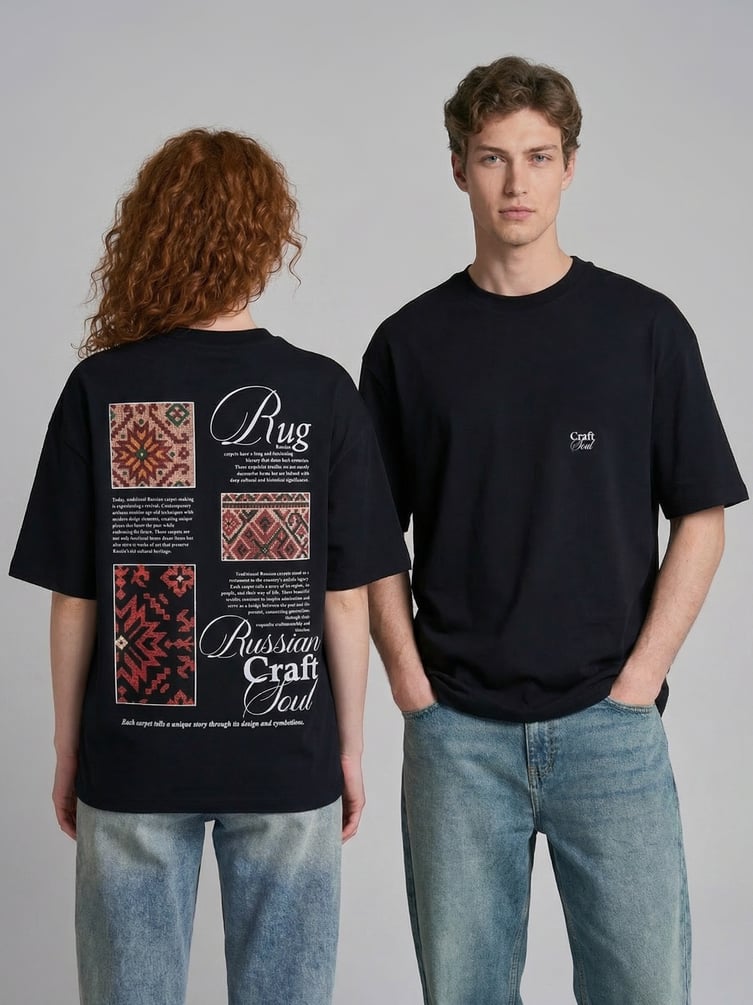 Футболка оверсайз с принтом Russian Vibes