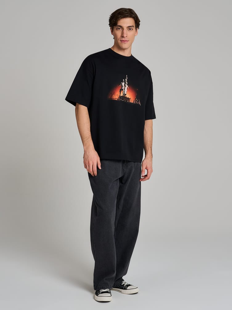 Футболка оверсайз с принтом Мосфильм