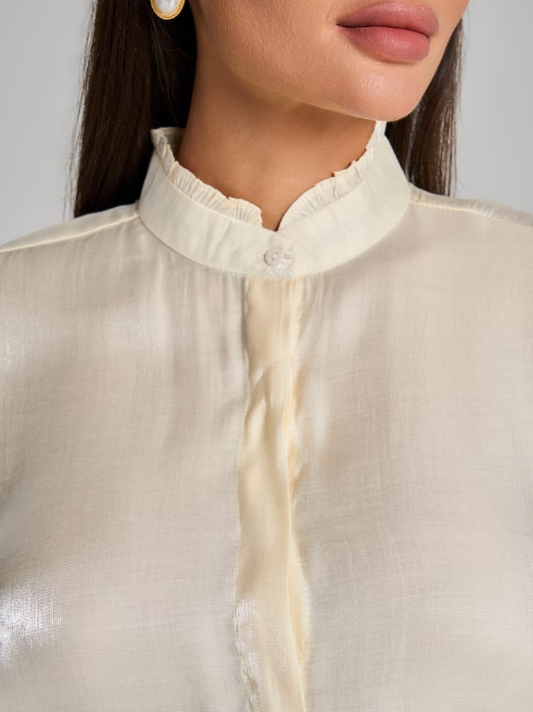 Блузка винтажная с рюшами