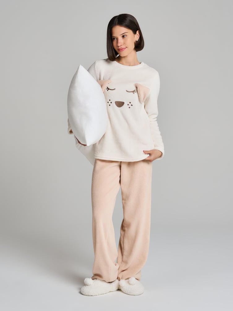 Плюшевая пижама собачка со штанами