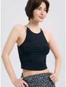 Короткий топ с бантиками