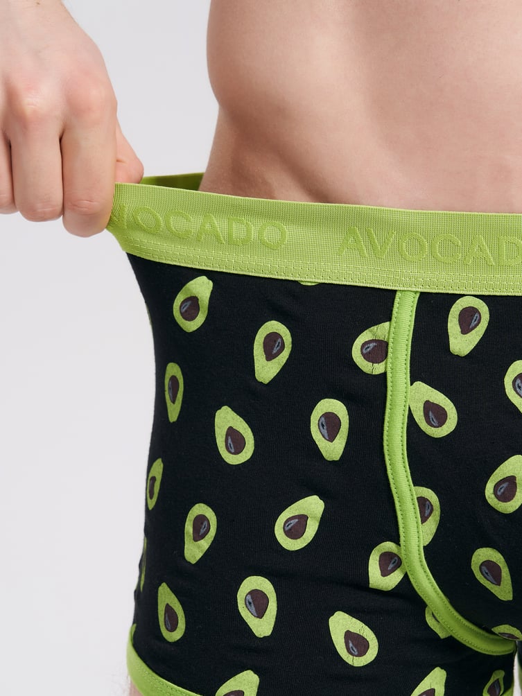 Хлопковые трусы с принтом авокадо - 2 шт.