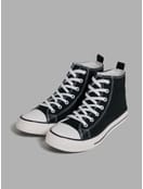 Высокие кеды на белой подошве