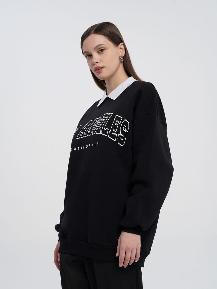Свитшот оверсайз с надписью Los Angeles