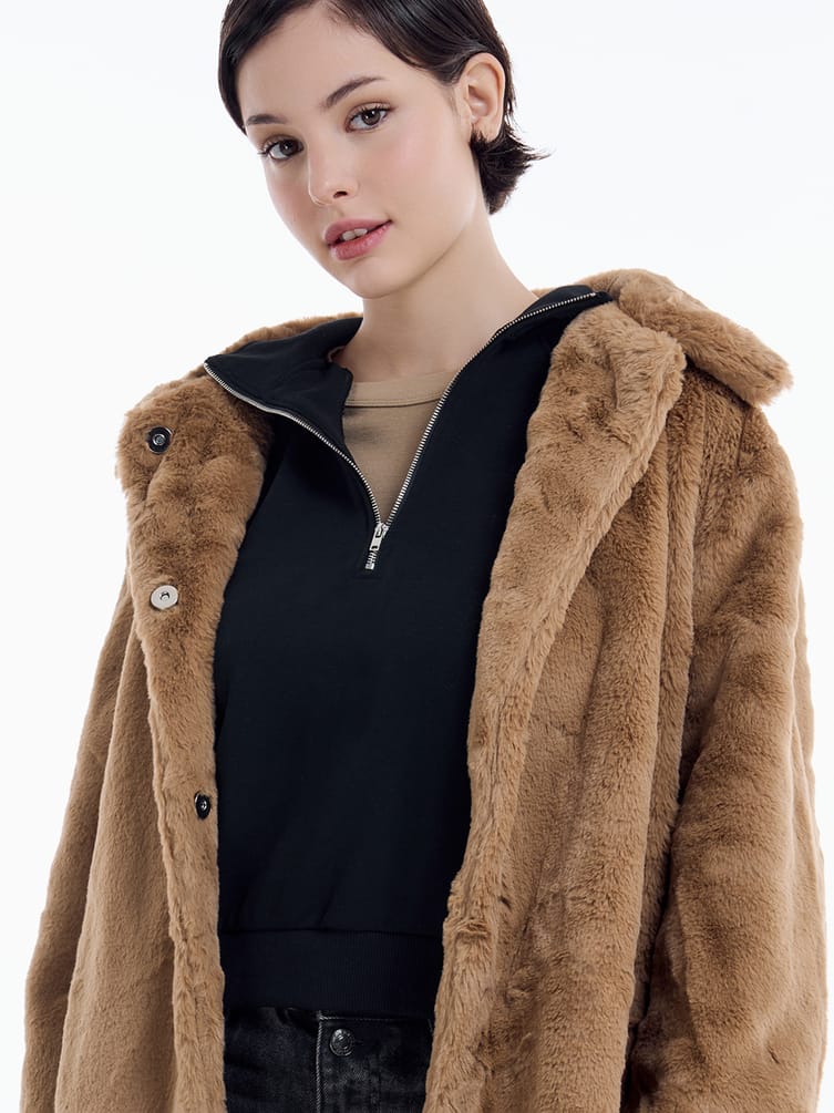 Шуба искусственная тедди короткая