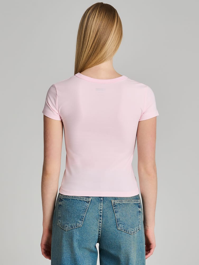 Футболка облегающая с принтом