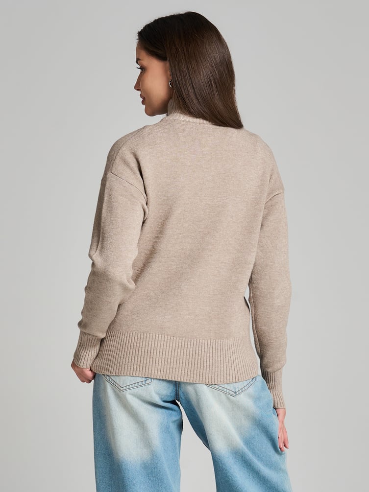 Свитер с горлом на молнии