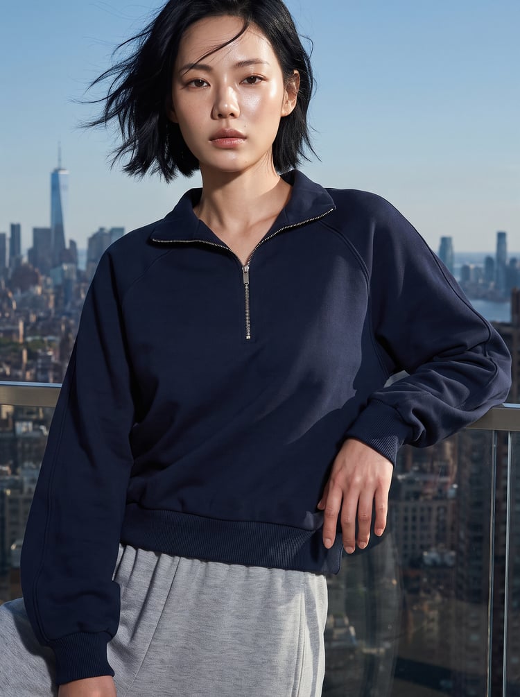 Толстовка Half Zip с высоким горлом