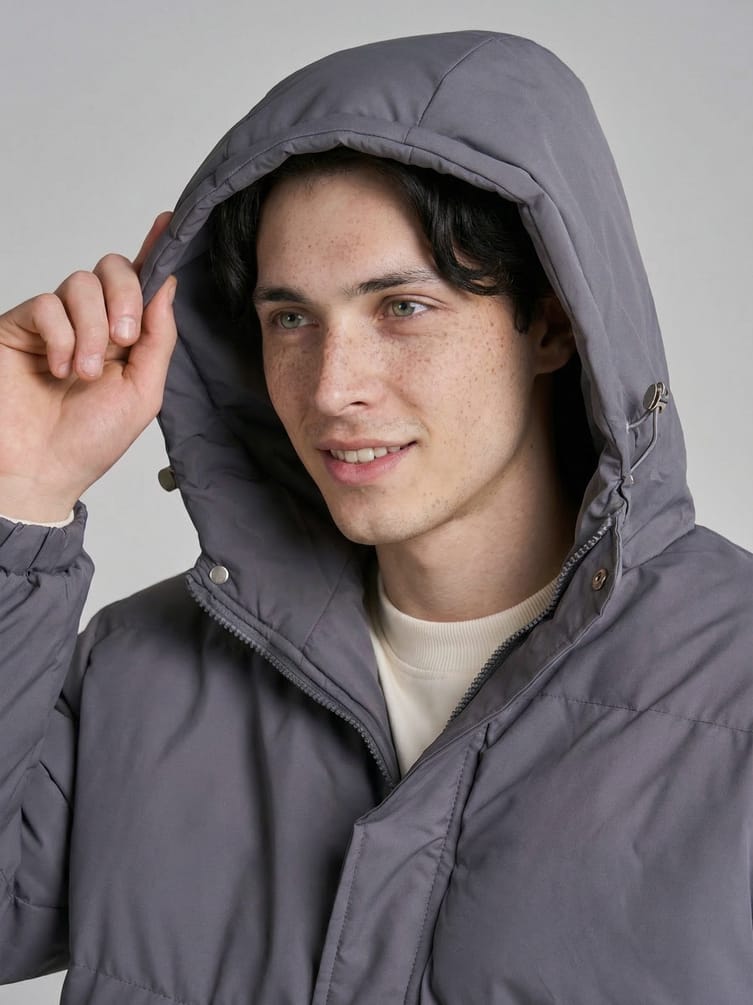 Куртка зимняя с капюшоном на синтепоне