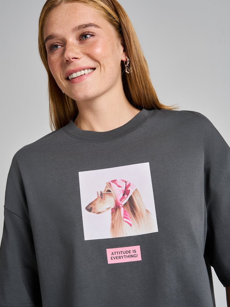 Футболка оверсайз с принтом