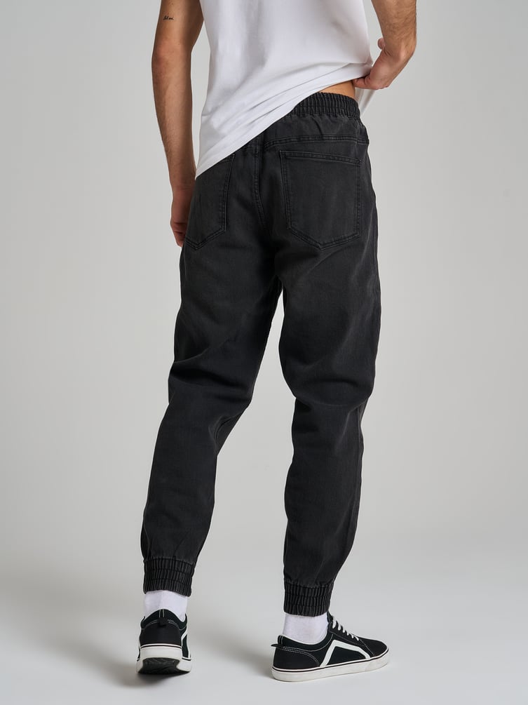 Джинсы джоггеры на резинке