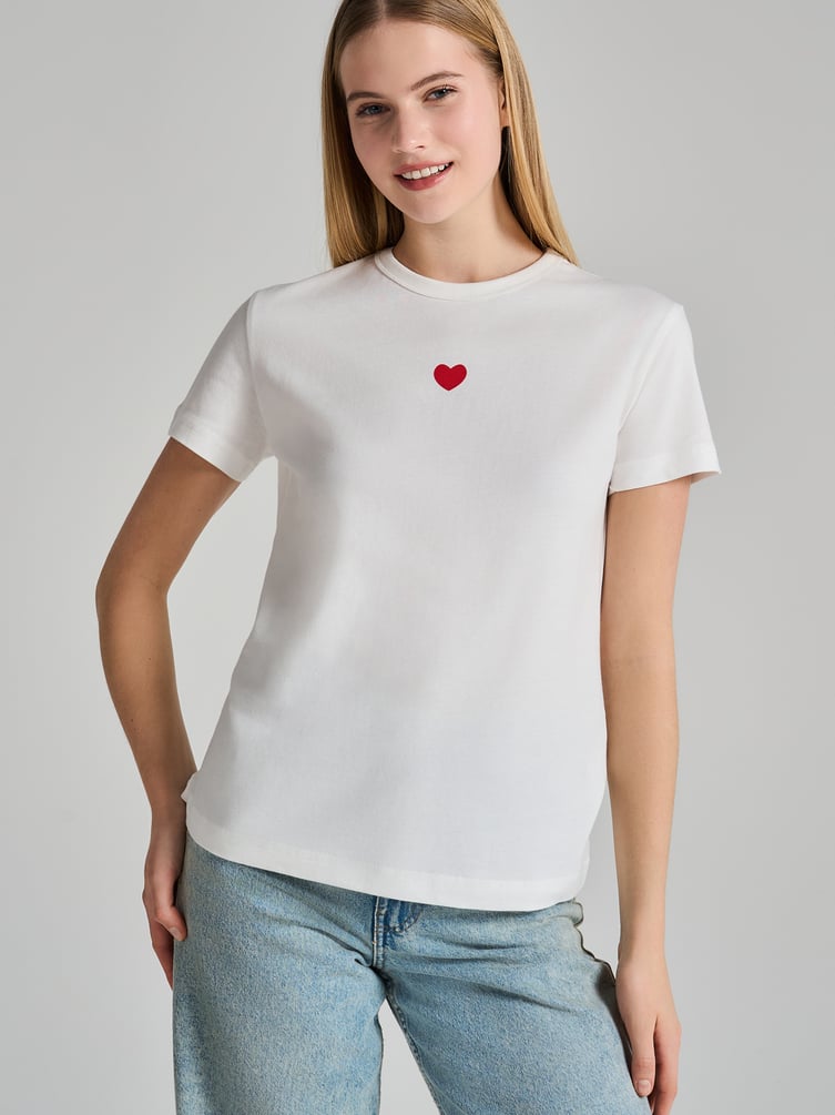 Хлопковая футболка с принтом