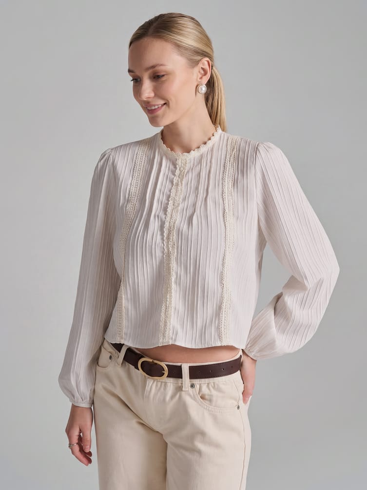 Кружевная блузка нарядная