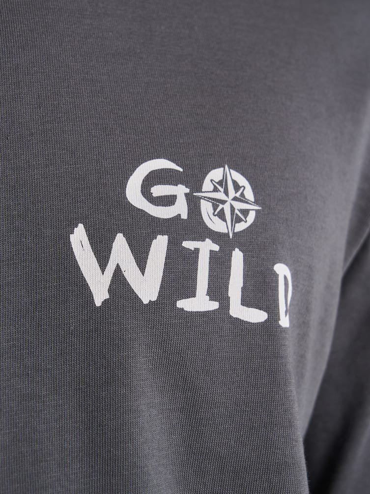 Футболка хлопковая с принтом на спине