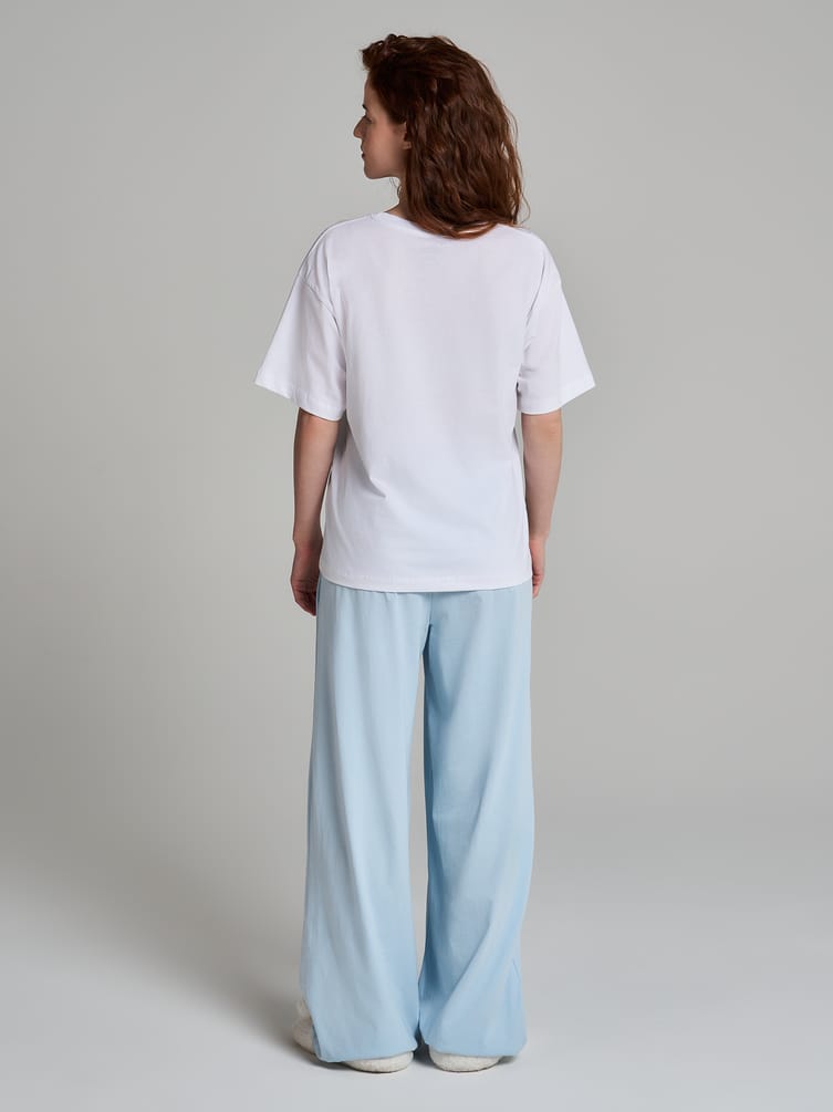Пижама из хлопка с футболкой и брюками