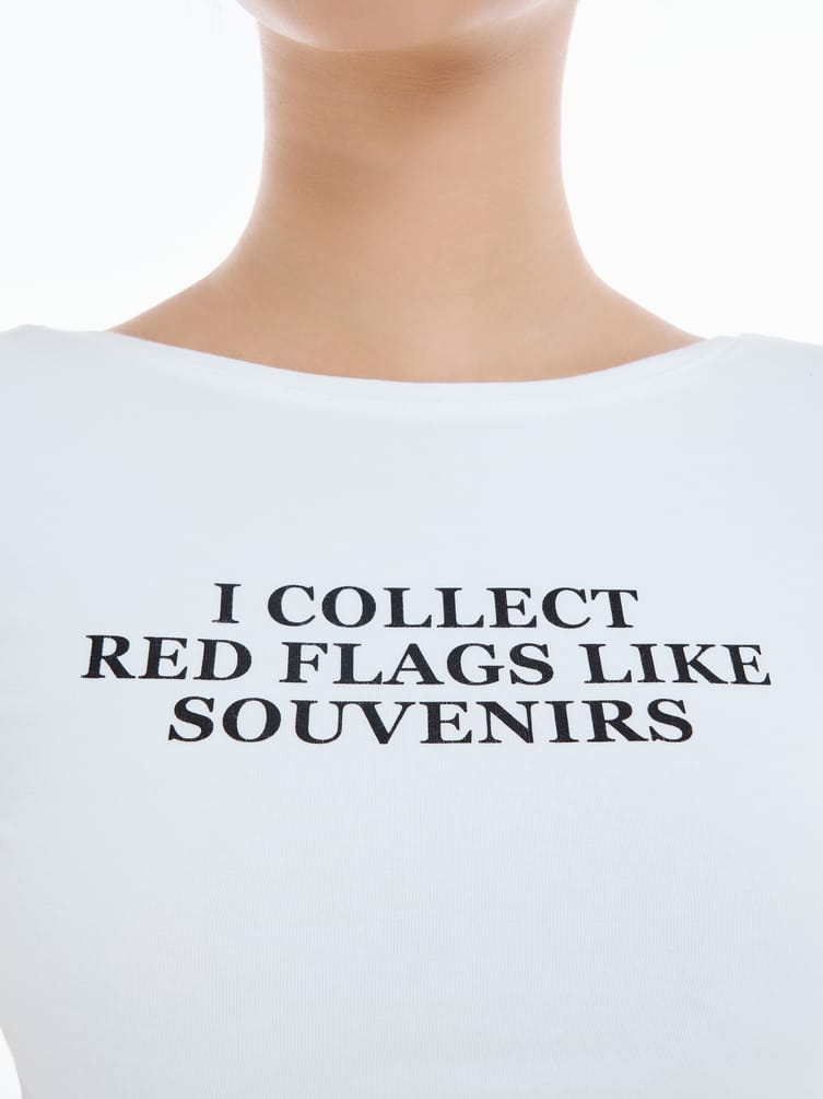 Хлопковая футболка с надписью