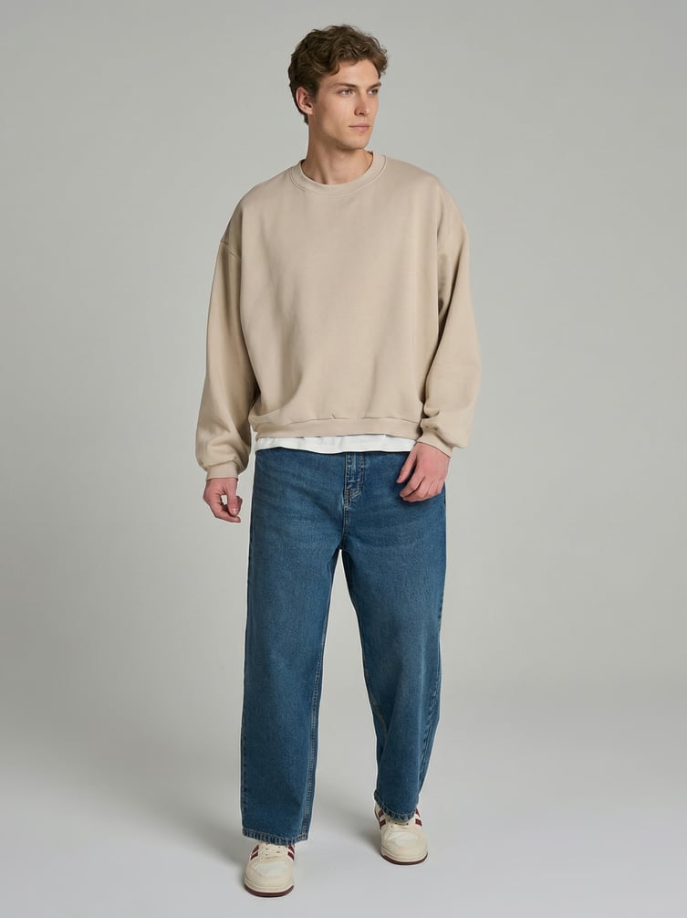 Свитшот оверсайз с начесом