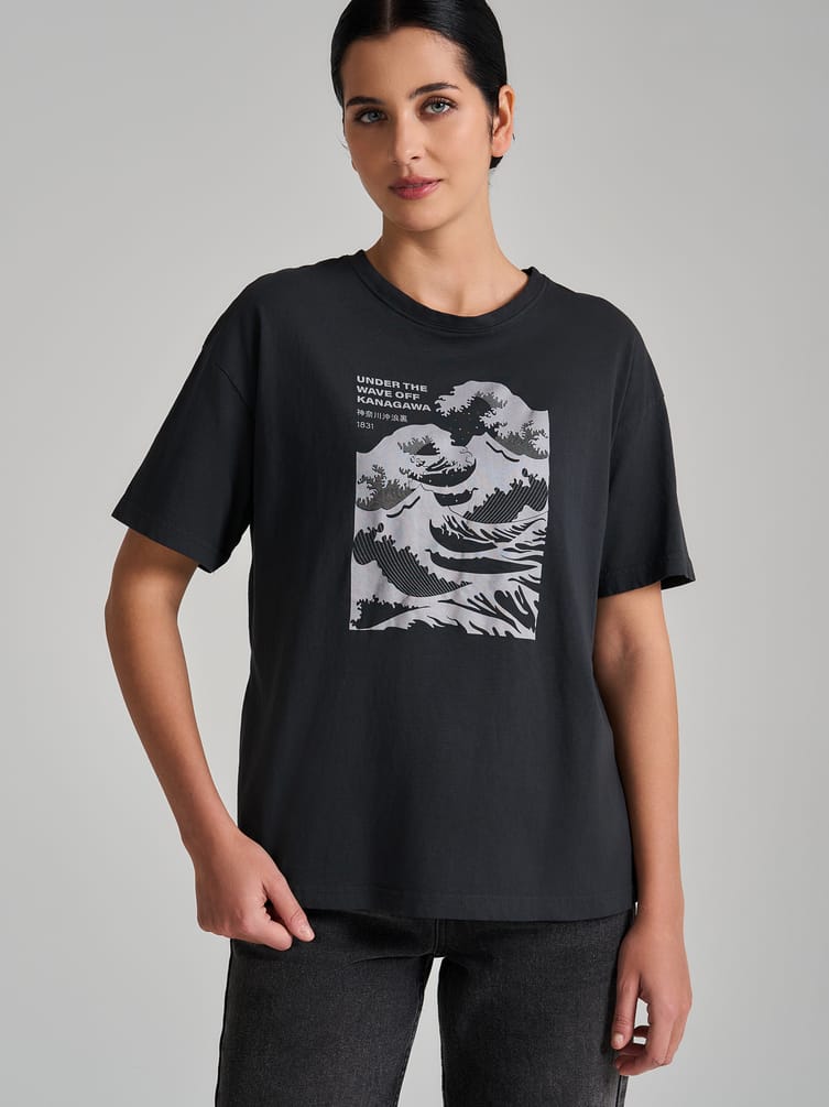 Футболка из хлопка с принтом