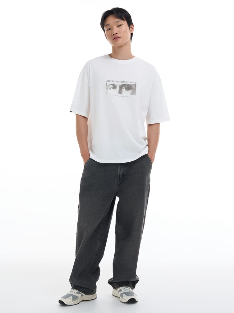 Футболка оверсайз с принтом Есенина