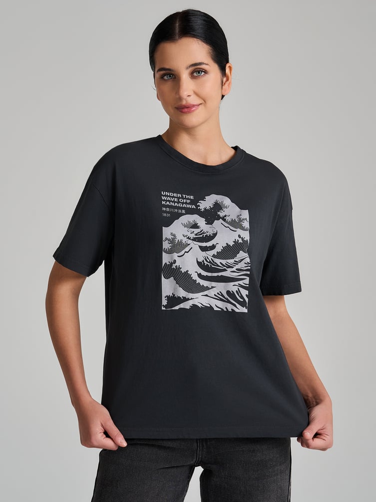 Футболка из хлопка с принтом