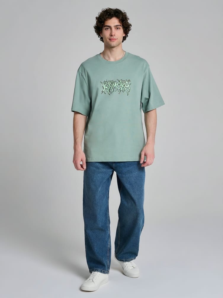 Джинсы багги широкие