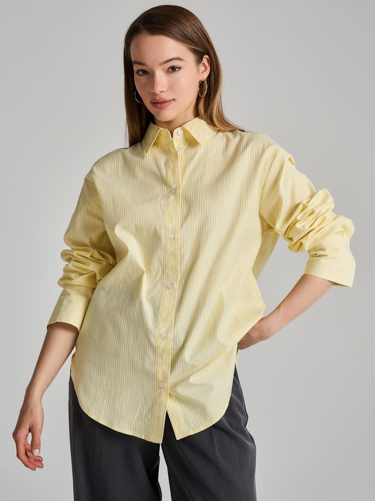 Удлиненная рубашка в полоску