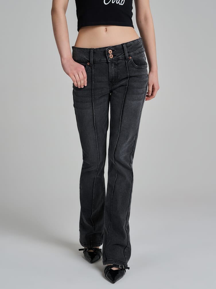 Джинсы клеш со стрелками