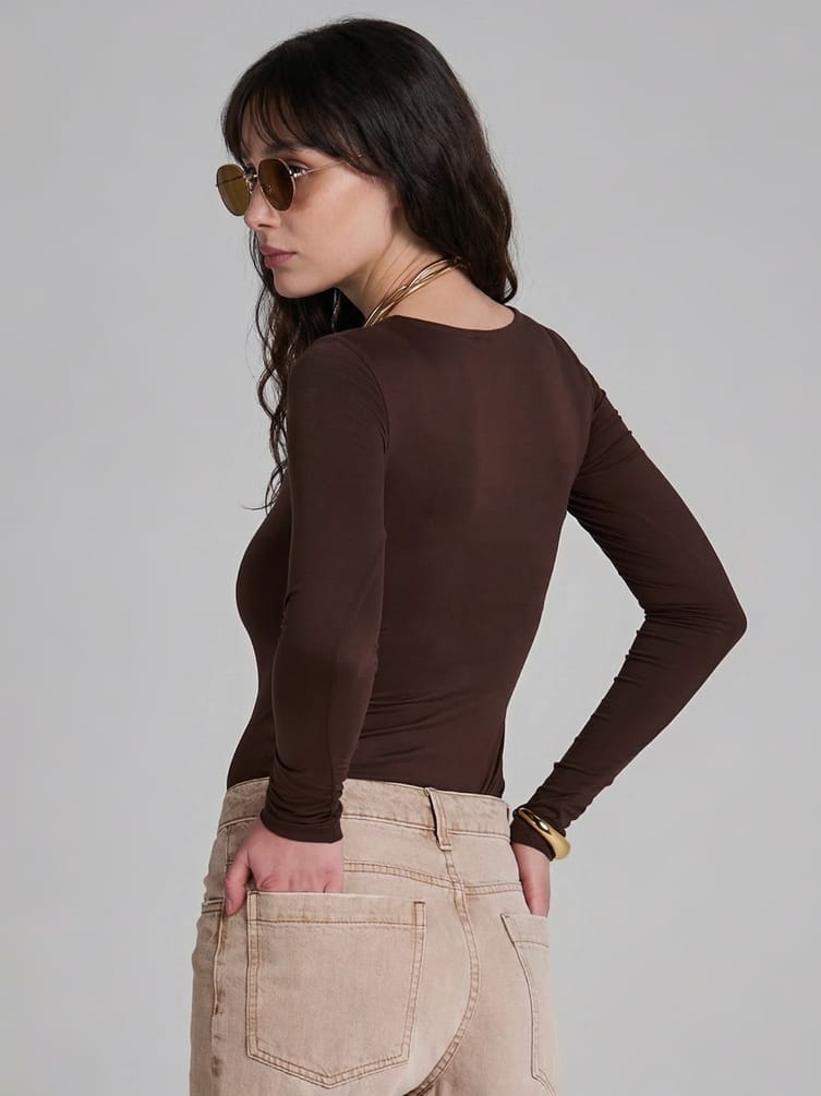 Боди с длинным рукавом