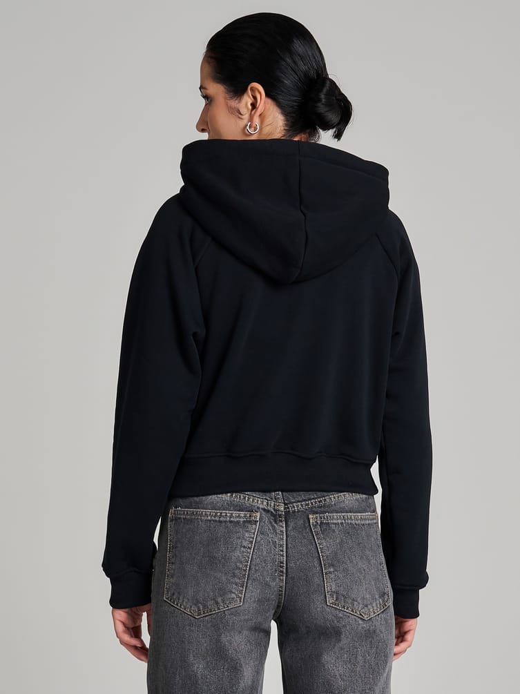 Теплое худи укороченное с начесом