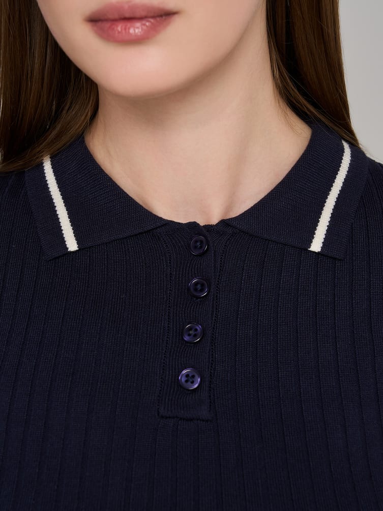 Джемпер-поло с коротким рукавом