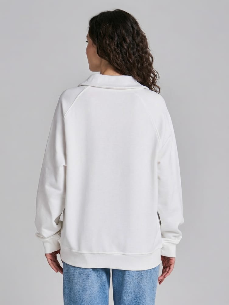 Свитшот-поло без начеса