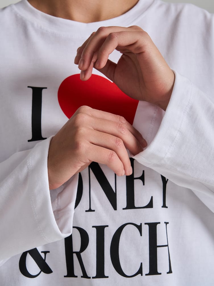 Лонгслив оверсайз хлопковый с надписью