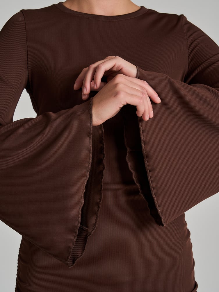 Короткое платье лапша с завязками