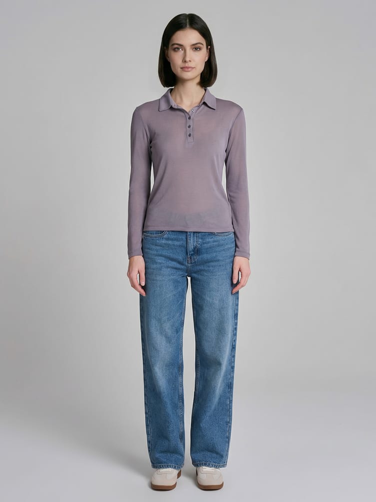 Рубашка поло с длинным рукавом