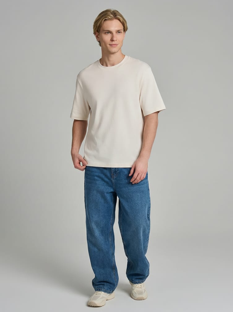 Джинсы багги широкие