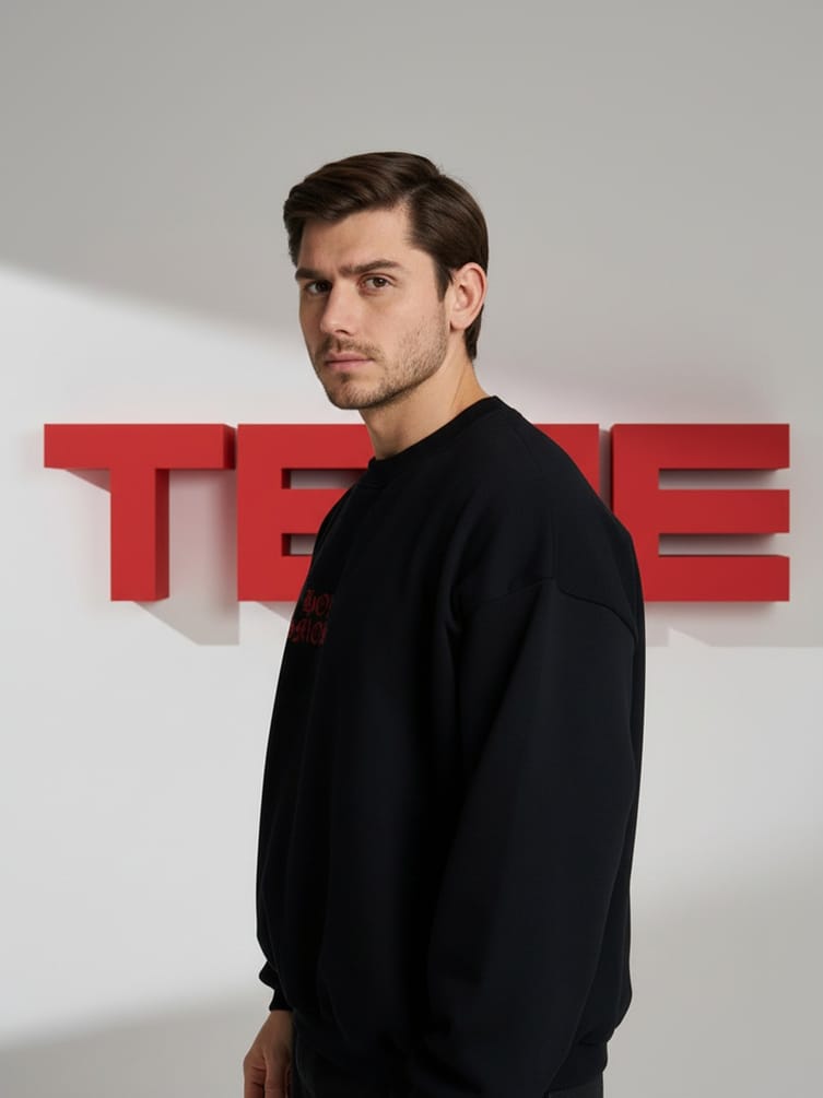 Свитшот оверсайз с надписью